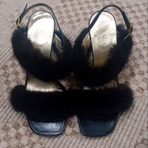 Escada Couture Mink Sandals 7